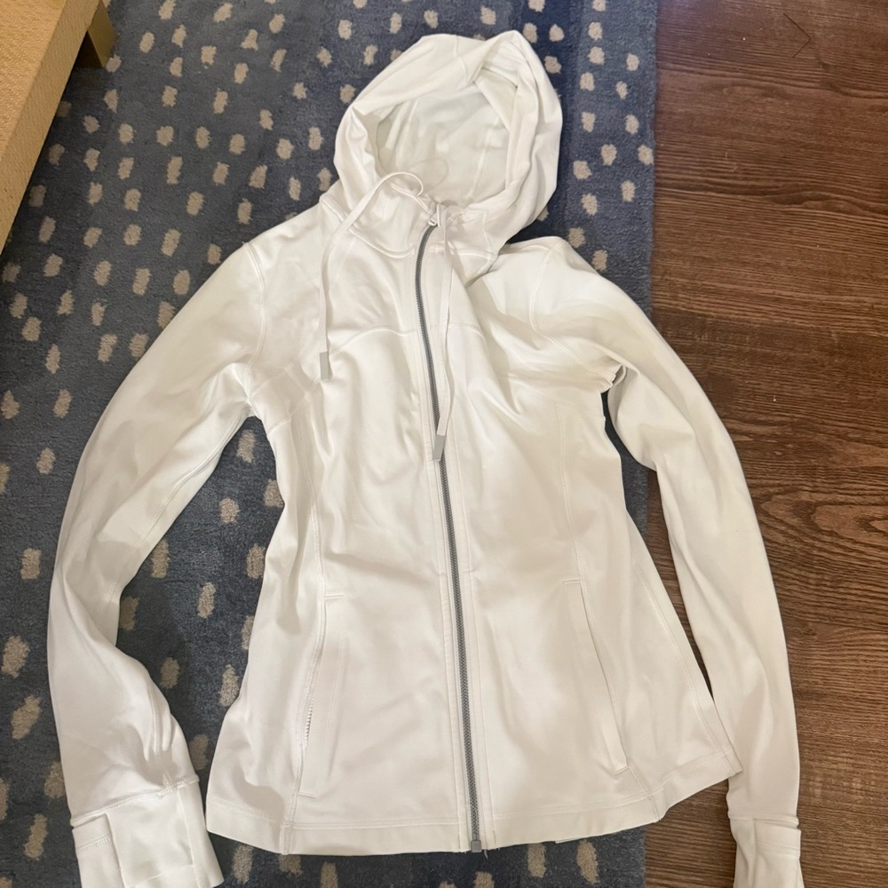 Lululemon Athletica White Hooded Ski Jacket